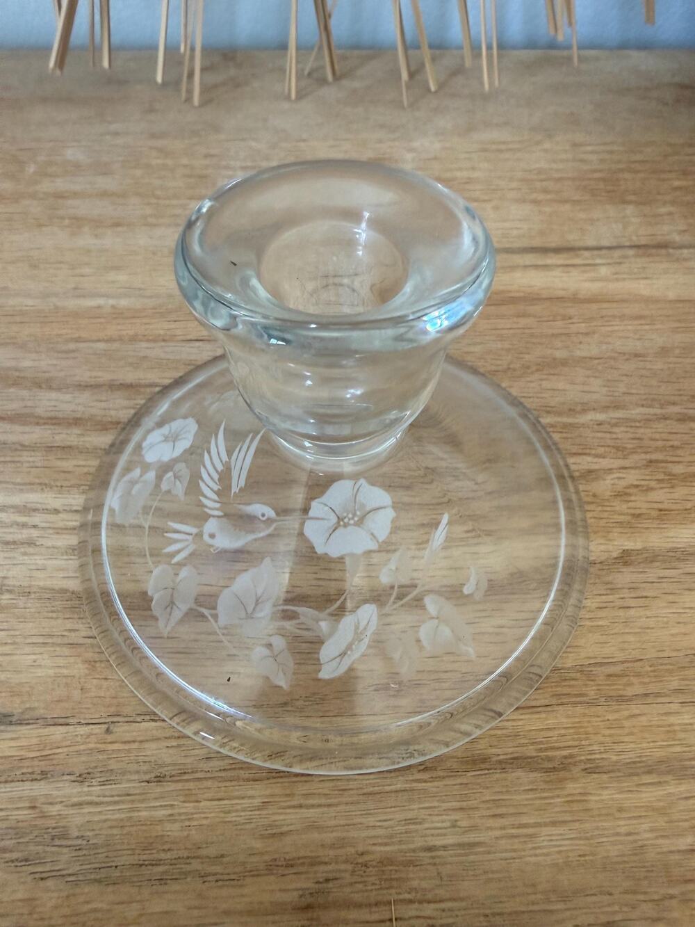 Vintage Avon Hummingbird Taper Candle Holder
